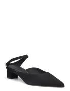 Th Pointy Mid Heel Leather Mule Tommy Hilfiger Black