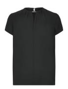 Metal Bar Short Sleeve Blouse Calvin Klein Black