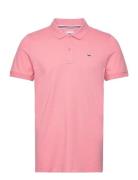 Tjm Slim Placket Polo Ext Tommy Jeans Pink