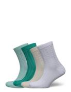 Sock High Ankle 4 P Soft Cable Lindex Green