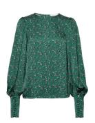 Rina Balloon Sleeve Blouse Malina Green