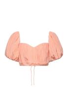 Amalie Pleated Cropped Top Malina Pink