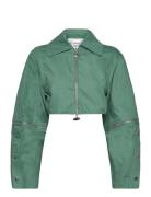 Washed Twill Crop Jacket Cannari Concept Green