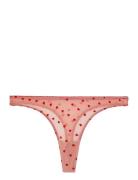 Lace Satin Thong Understatement Underwear Pink