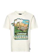 Neon Travel Graphic Loose Tee Superdry White