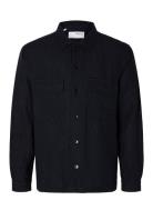 Slhmads-Linen Overshirt Ls Noos Selected Homme Black