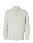 Slhmads-Linen Overshirt Ls Noos Selected Homme Cream