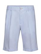 Regular Linen Shorts Tom Tailor Blue