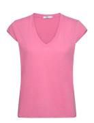 Cc Heart Basic V-Neck T-Shirt Coster Copenhagen Pink