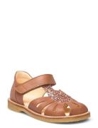 Sandals - Flat - Closed Toe - ANGULUS Brown