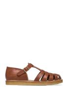 Sandals - Flat - Closed Toe - Op ANGULUS Brown