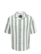 Onstes Rlx Ctn Slub Stripe Ss Shirt ONLY & SONS Green