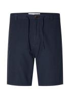 Slhregular-Brody Linen Shorts Noos Selected Homme Navy