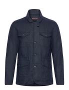 Linen Notched 4Pkt Jkt Michael Kors Navy