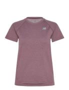 Knit Slim T-Shirt New Balance Burgundy