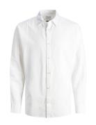 Jjesummer Linen Blend Shirt Ls Sn Jack & J S White