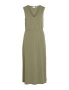 Vimodala V-Neck S/L Midi Dress - Noos Vila Green