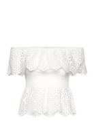 Cotton Top W/ Embroidery Rosemunde White