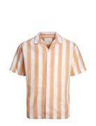 Jprccsummer Stripe Resort Shirt S/S Ln Jack & J S Cream