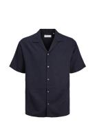 Jprccaaron Tencel Resort Shirt S/S Ln Jack & J S Blue
