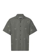 Jcoembroidery Over D Resort Shirt Ss Jack & J S Green