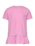 Volant Rib T-Shirt Tom Tailor Pink
