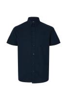 Slhregkylian-Linen Shirt Ss Classic Selected Homme Blue