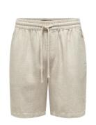 Kobtel Shorts Linen Wvn Kids Only Beige