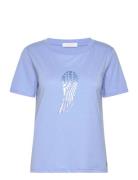T-Shirt With Wing Coster Copenhagen Blue