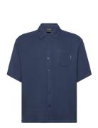 Enzi Seersucker Ss Shirt Daily Paper Navy