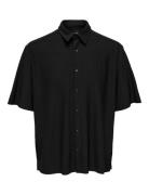 Onsboyy Life Rlx Recy Pleated Ss Shirt ONLY & SONS Black