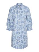 Yaslolena 3/4 Denim Shirt Dress S. YAS Blue