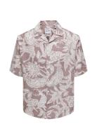Onsden Life Rlx Ss Graphic Aop Shirt ONLY & SONS Pink
