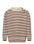 O-Neck Light Nordic Knit Sweater Petit Piao Brown