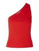 Slfanna Shoulder Top Selected Femme Red