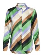 Satin Striped Shirt Mango Beige