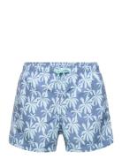 Palm Trees Print Swimsuit Mango Blue