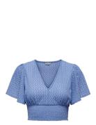 Onlhannah S/S Smock Top Jrs Noos ONLY Blue