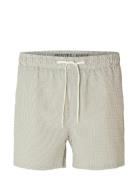 Slhcooper Seersucker Swimshorts W Selected Homme Green