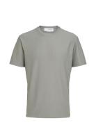 Slhrelax-Plisse Tee Ex Selected Homme Green