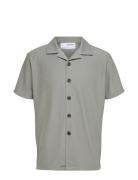 Slhloose-Plisse Resort Ss Shirt Ex Selected Homme Grey