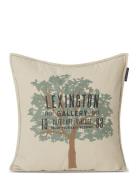 Tree Logo Linen/Cotton Pillow Cover Lexington Home Beige
