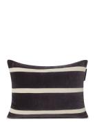 Striped Organic Cotton Velvet Pillow Lexington Home Grey