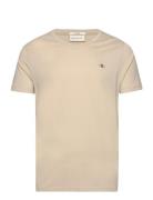 Slim Shield V-Neck T-Shirt GANT Beige
