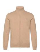 Casual Cotton Zip Cardigan GANT Beige