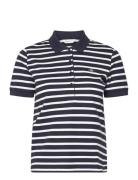 Slim Striped Shield Ss Pique Polo GANT Navy