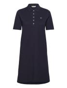 Slim Shield Ss Pique Polo Dress GANT Navy