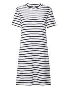 Striped Ss T-Shirt Dress GANT Navy