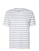 Striped Ss T-Shirt GANT Blue