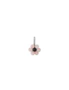 My Flower Charm 7Mm Silver Design Letters Pink